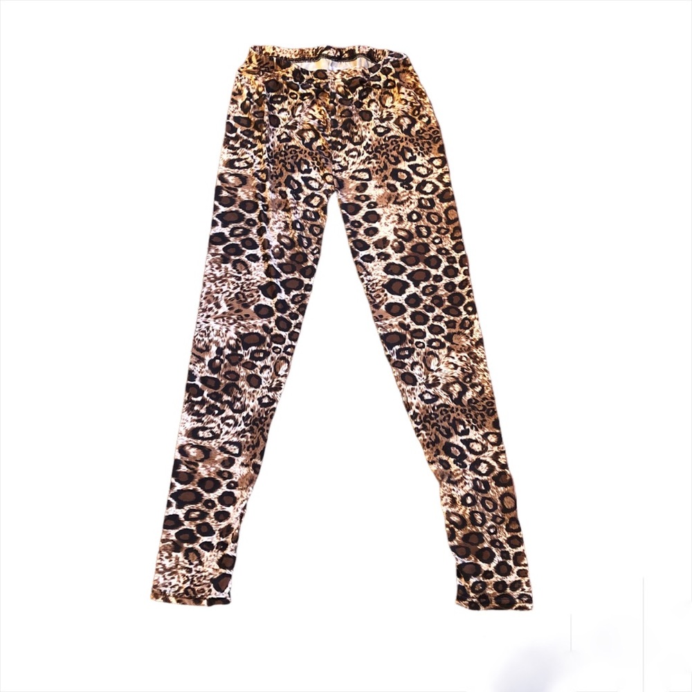October 10th Women Stretch Leopard-Print Leggings Soft elastic waistband Yoga